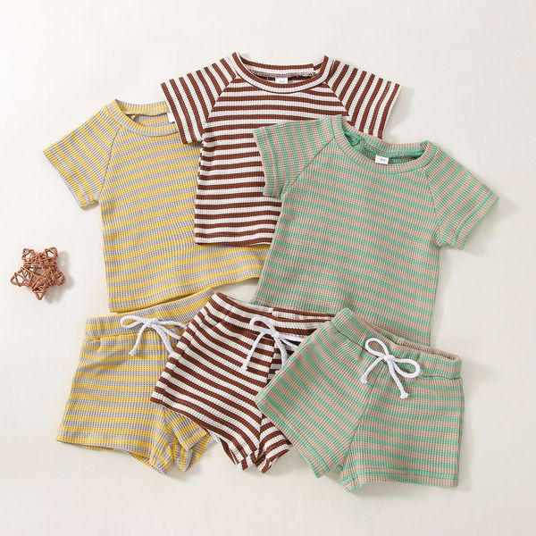 clothing sets 0-24m toddler girls summer outfit sets short sleeve round neck t-shirt striped drawstring shorts 230420, White
clothing sets 0-24m toddler girls summer outfit sets short sleeve round neck t-shirt striped drawstring shorts 230420, White