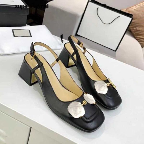 designer elegant summer sandals fashion middle heel metal button solid party office square ggity head british style versatile women's s, Black
designer elegant summer sandals fashion middle heel metal button solid party office square ggity head british style versatile women's s, Black