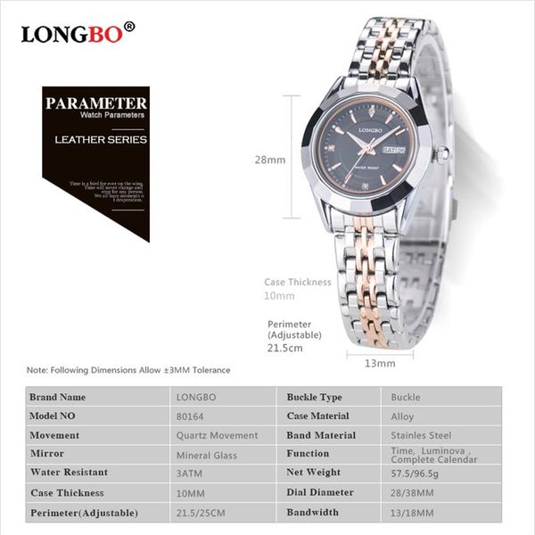 2020 longbo relogio masculino luxury brand full stainless steel analog display date quartz watch business watch 80164293z, Slivery;brown
2020 longbo relogio masculino luxury brand full stainless steel analog display date quartz watch business watch 80164293z, Slivery;brown