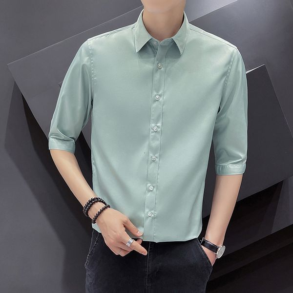 men's casual shirts browon summer shirts for men new casual half sleeve shirt men clothes business work slim fit solid color camisas pa, White;black
men's casual shirts browon summer shirts for men new casual half sleeve shirt men clothes business work slim fit solid color camisas pa, White;black