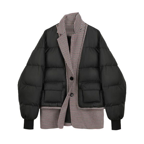 leather women's jacket oversize outwear plaid stitching black new lapel long sleeve loose fit jacket fashion tide autumn winter 2022
leather women's jacket oversize outwear plaid stitching black new lapel long sleeve loose fit jacket fashion tide autumn winter 2022