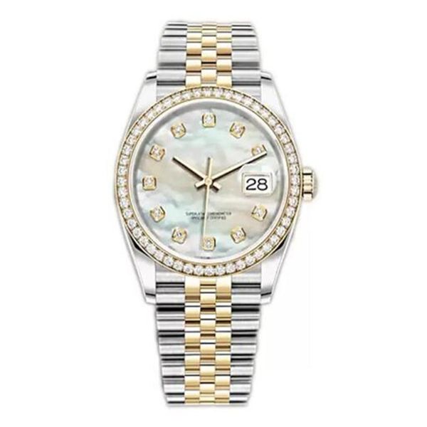 classic woman watch date clock mechanical automatic movement stainless steel watches 36mm white mother pearl face har308v, Slivery;golden
classic woman watch date clock mechanical automatic movement stainless steel watches 36mm white mother pearl face har308v, Slivery;golden