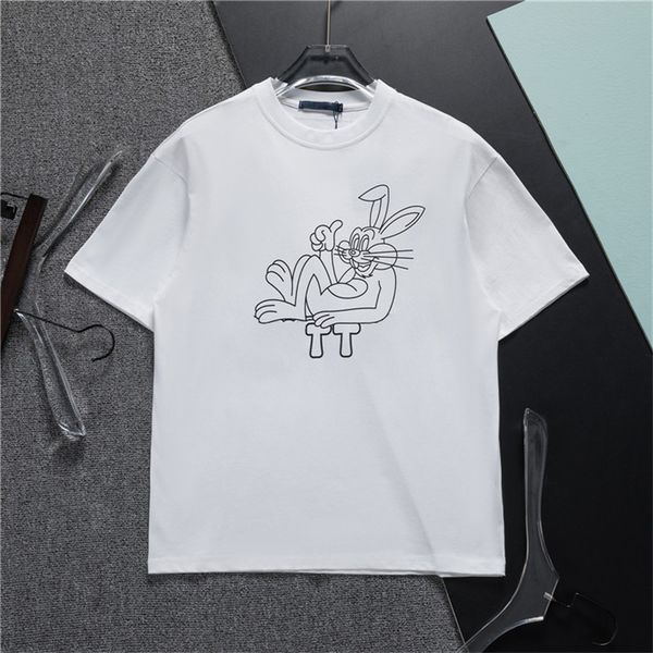men's t-shirt short sleeve trend designer sports casual women's t-shirt summer pure cotton casual white rabbit letter short sleeve, White;black
men's t-shirt short sleeve trend designer sports casual women's t-shirt summer pure cotton casual white rabbit letter short sleeve, White;black