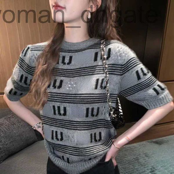 women's knits & tees designer23 knitted t shirt designer sweaters full letter jacquard short sleeved sweater pullover knittshirt ugdc, White
women's knits & tees designer23 knitted t shirt designer sweaters full letter jacquard short sleeved sweater pullover knittshirt ugdc, White