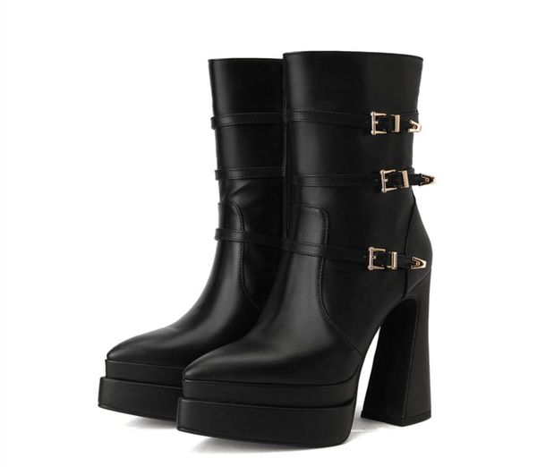 2022 new autumn and winter women039s boots fashion buckle decoration platform high heels rear zipper waterproof gothic shoes3275472, Black
2022 new autumn and winter women039s boots fashion buckle decoration platform high heels rear zipper waterproof gothic shoes3275472, Black