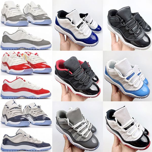 

retro kids shoes 11 boys low basketball jumpman 11s shoe children black sneaker chicago designer military grey trainers baby kid youth toddl