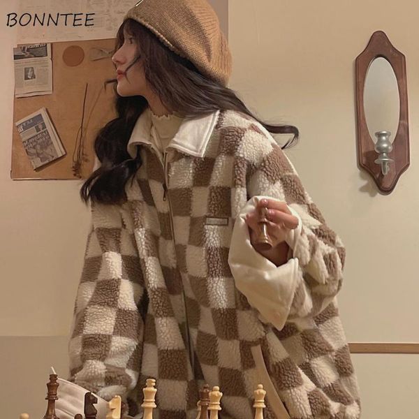 leather plaid parkas women loose young casual zipup ulzzang winter female students sweet retro outwear windproof chic holiday, Black
leather plaid parkas women loose young casual zipup ulzzang winter female students sweet retro outwear windproof chic holiday, Black