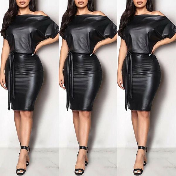 casual dresses black asymmetrical faux leather bodycon dress women summer long sleeve knee length pencil size sxl, Gray;blue
casual dresses black asymmetrical faux leather bodycon dress women summer long sleeve knee length pencil size sxl, Gray;blue