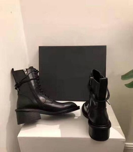 woman ann boots black genuine leather laceup demeulemeester ankle boots round toe side zip chunky block heel biker boots shoes1797419
woman ann boots black genuine leather laceup demeulemeester ankle boots round toe side zip chunky block heel biker boots shoes1797419