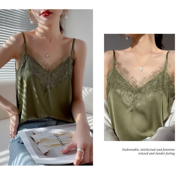 camisoles tanks silk sling with lace v-neck lace silk camisole women inner base silk summer women camis satin sling 230420, Black;white
camisoles tanks silk sling with lace v-neck lace silk camisole women inner base silk summer women camis satin sling 230420, Black;white