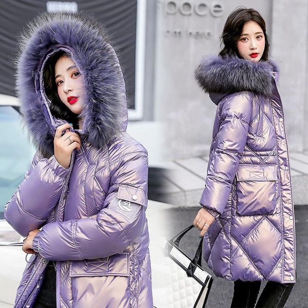 leather women's down cotton midlength section 2021 new korean fashion shiny gold film disposable thick warm overtheknee jacket, Black
leather women's down cotton midlength section 2021 new korean fashion shiny gold film disposable thick warm overtheknee jacket, Black