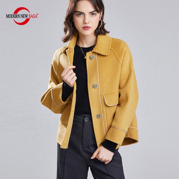 fur modern new saga 100% merino wool women jacket autumn wool loose coat winter wool blend coat women cashmere jacket women clothes, Black
fur modern new saga 100% merino wool women jacket autumn wool loose coat winter wool blend coat women cashmere jacket women clothes, Black