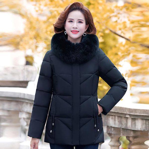 leather 2022 winter coat women hooded thicken warm fur collar female short parkas for mother casual cotton padded jacket women outerwear, Black
leather 2022 winter coat women hooded thicken warm fur collar female short parkas for mother casual cotton padded jacket women outerwear, Black