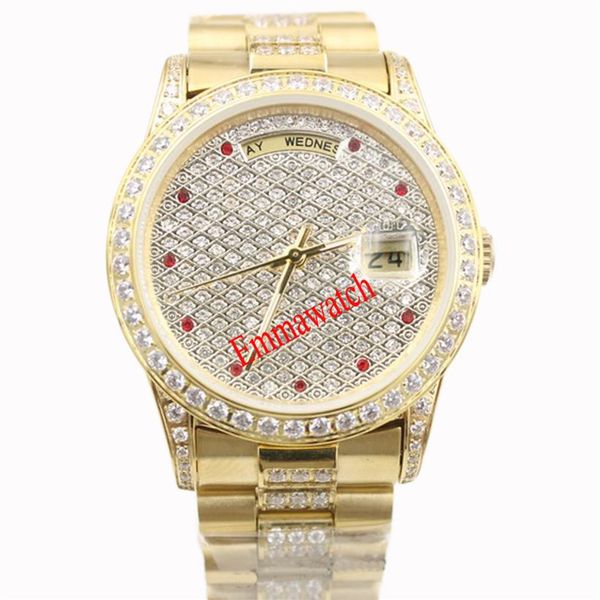 18k gold diamonds watch mechanical self-winding men luxury 36mm size sapphire glass iced out watches good quality240q, Slivery;brown
18k gold diamonds watch mechanical self-winding men luxury 36mm size sapphire glass iced out watches good quality240q, Slivery;brown