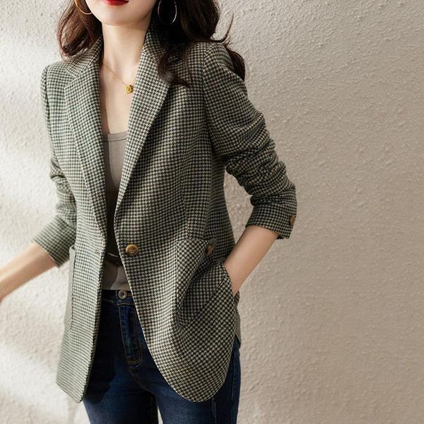 pants autumn british style women's blazers 2021 winter fashion houndstooth onebutton formal jackets chic smoky green lady suit jacket, White
pants autumn british style women's blazers 2021 winter fashion houndstooth onebutton formal jackets chic smoky green lady suit jacket, White