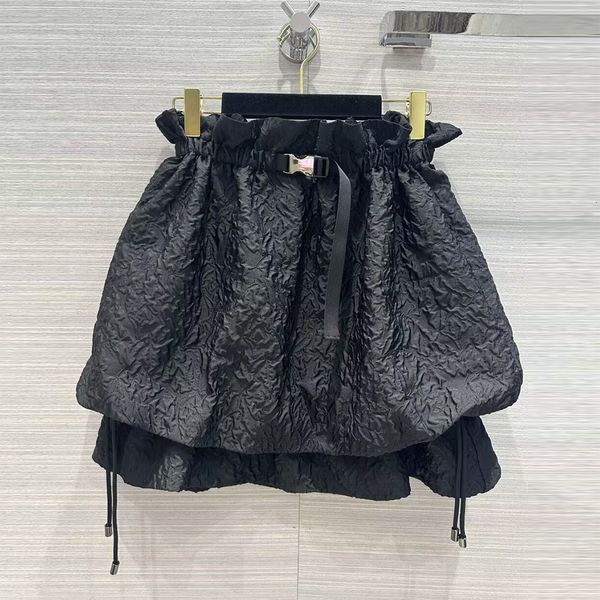 skirts black folds seersucker elastic waist buckle belt loose drawstring bud skirt women 230420
skirts black folds seersucker elastic waist buckle belt loose drawstring bud skirt women 230420