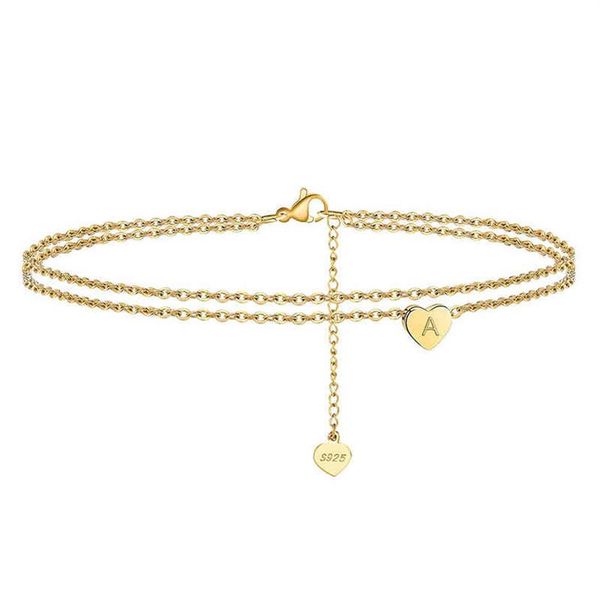 rinntin apb01 minimalist women fashion letter initial heart bracelets jewelry 14k gold plated double layer bracelet253e, Golden;silver
rinntin apb01 minimalist women fashion letter initial heart bracelets jewelry 14k gold plated double layer bracelet253e, Golden;silver