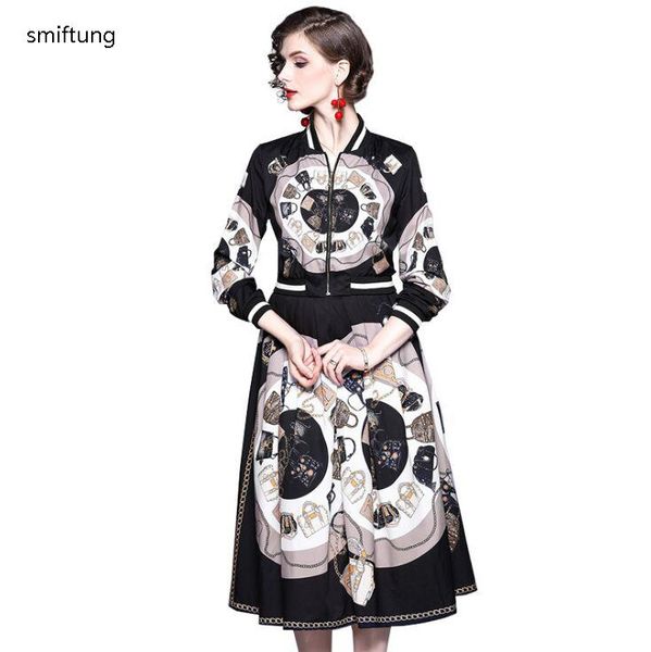 dress wholesale smiftung spring women's jacket and skirt suit / autumn fashion black printing vintage suits / long sleeve, White
dress wholesale smiftung spring women's jacket and skirt suit / autumn fashion black printing vintage suits / long sleeve, White