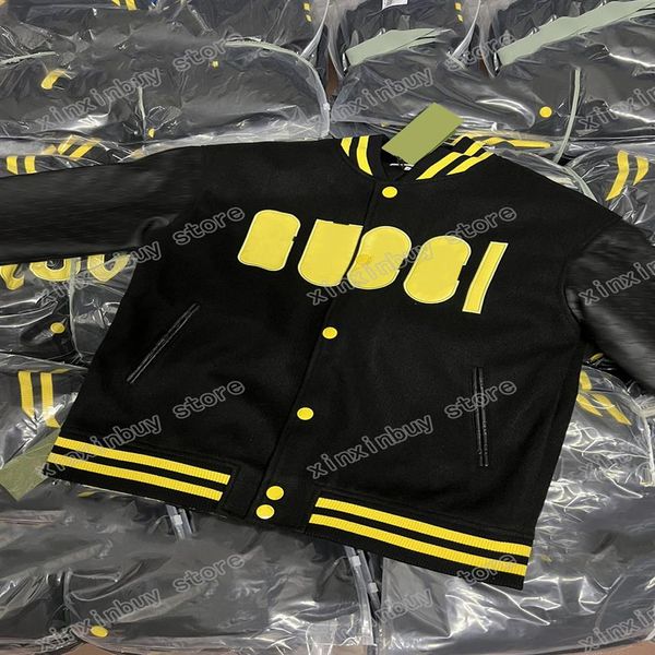 xinxinbuy men designer coats jacket pineapple embroidery leather panelled emboss letter sleeve women black yellow blue m-3xl291e, Black;brown
xinxinbuy men designer coats jacket pineapple embroidery leather panelled emboss letter sleeve women black yellow blue m-3xl291e, Black;brown