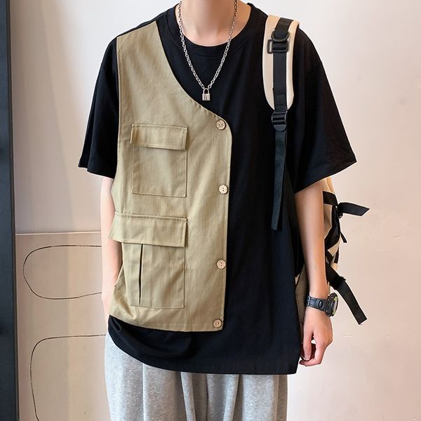 men's vests 2023 summer workwear sleeveless vest short sleeve loose casual tshirt boutique clothing simple style 230420, Black;white
men's vests 2023 summer workwear sleeveless vest short sleeve loose casual tshirt boutique clothing simple style 230420, Black;white