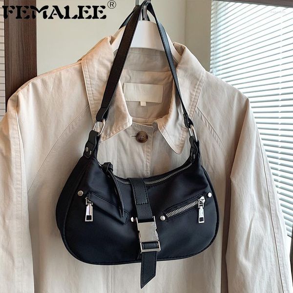 shoulder bags black crossbody women harajuku hobos students buckle lock handbag casual nylon designer bag zipper underarm purse
shoulder bags black crossbody women harajuku hobos students buckle lock handbag casual nylon designer bag zipper underarm purse