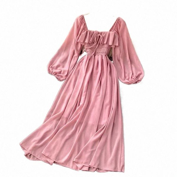 casual dresses woherb chic elegant square collar maxi dress women solid chiffon puff sleeve dresses korean fashion vintage ruffle vestidos 2, Black;gray
casual dresses woherb chic elegant square collar maxi dress women solid chiffon puff sleeve dresses korean fashion vintage ruffle vestidos 2, Black;gray