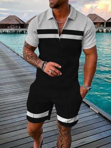 men men's polo tracksuits summer tracksuit shirt set short sleeve zipper oversized casual shorts streetwear fashion breathable business, Gray
men men's polo tracksuits summer tracksuit shirt set short sleeve zipper oversized casual shorts streetwear fashion breathable business, Gray