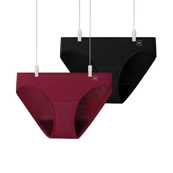 women's panties 2 pack natrelax women's period underwear mid rise cotton bikini panties menstrual tagless panty moderate absorbenc, Black;pink
women's panties 2 pack natrelax women's period underwear mid rise cotton bikini panties menstrual tagless panty moderate absorbenc, Black;pink