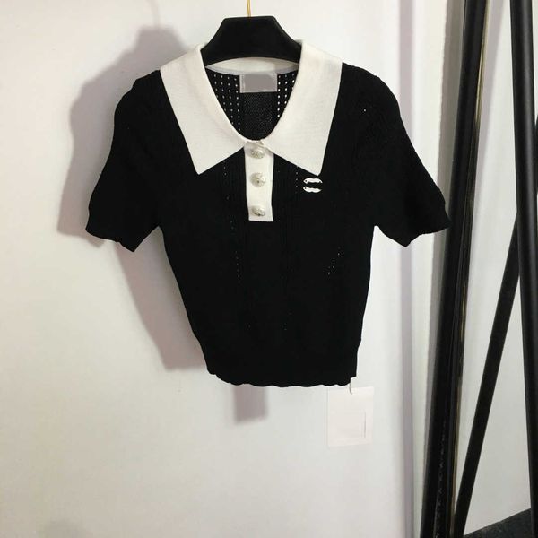 23ss womens knits womens designer clothing fashion small fragrance hollowed out sweater lapel short sleeve womens clothes, White
23ss womens knits womens designer clothing fashion small fragrance hollowed out sweater lapel short sleeve womens clothes, White