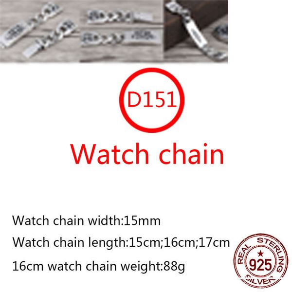 d151 s925 sterling silver watch chain hip hop street fashion couple jewelry personalized punk style solid cross flower letter lover gift, Bronze;slivery
d151 s925 sterling silver watch chain hip hop street fashion couple jewelry personalized punk style solid cross flower letter lover gift, Bronze;slivery