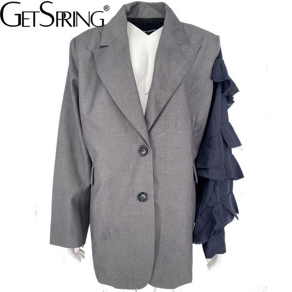 pants getspring blazers 2022 asymmetrical blazer jacket new arrival women coat spring ruffle sleeve plus size oversized loose caulcal, White
pants getspring blazers 2022 asymmetrical blazer jacket new arrival women coat spring ruffle sleeve plus size oversized loose caulcal, White