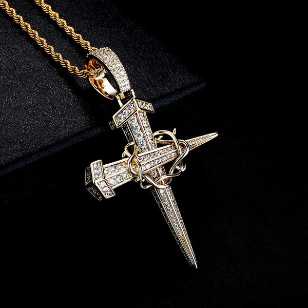 prong cubic zircon anchor cross pendant necklace accessories mens and womens fashion hip hop necklaces 14k white gold cz rock full crystal c, Silver
prong cubic zircon anchor cross pendant necklace accessories mens and womens fashion hip hop necklaces 14k white gold cz rock full crystal c, Silver