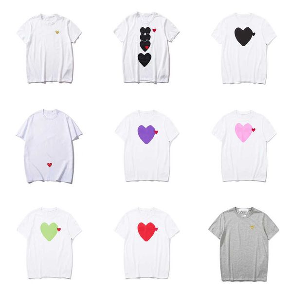 play designer men's t-shirts white eyes big red peach heart print shirt loose fashion blouse quality short sleeves, White;black
play designer men's t-shirts white eyes big red peach heart print shirt loose fashion blouse quality short sleeves, White;black