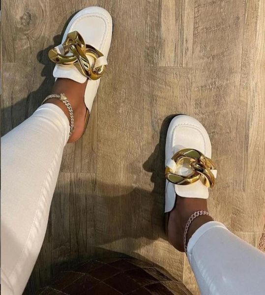 slippers mules shoes women flats designer slides size 43 white black luxury big chain sandals moda feminina verao 2021 pantoufle8809240
slippers mules shoes women flats designer slides size 43 white black luxury big chain sandals moda feminina verao 2021 pantoufle8809240