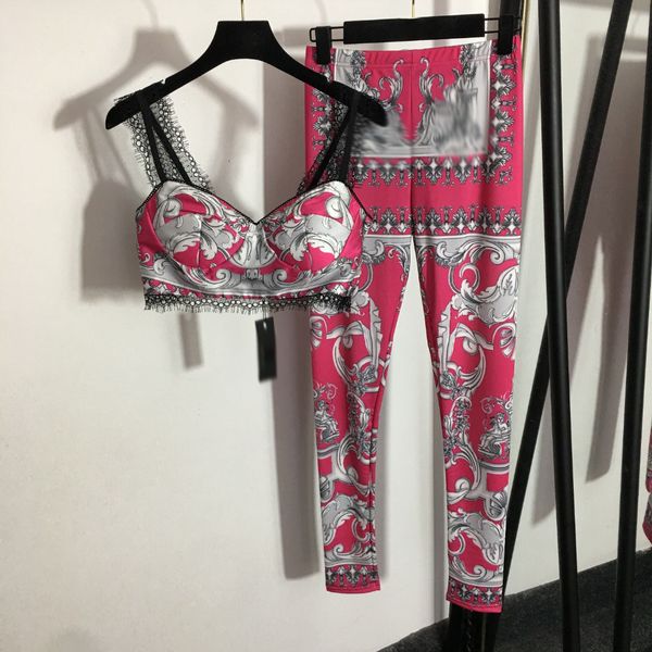 222 xl 2023 spring summer brand same style long pants two pieces sets women's two piece pants pink black sleeveless meiyi, White
222 xl 2023 spring summer brand same style long pants two pieces sets women's two piece pants pink black sleeveless meiyi, White