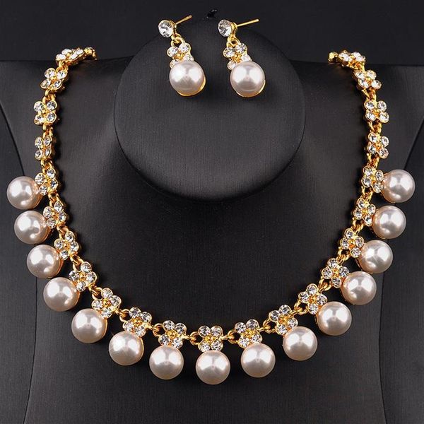 chains ladies jewelry set european and american rhinestone pearl bridal necklace earrings two-piece wedding dress accessorieschain345g, Silver
chains ladies jewelry set european and american rhinestone pearl bridal necklace earrings two-piece wedding dress accessorieschain345g, Silver