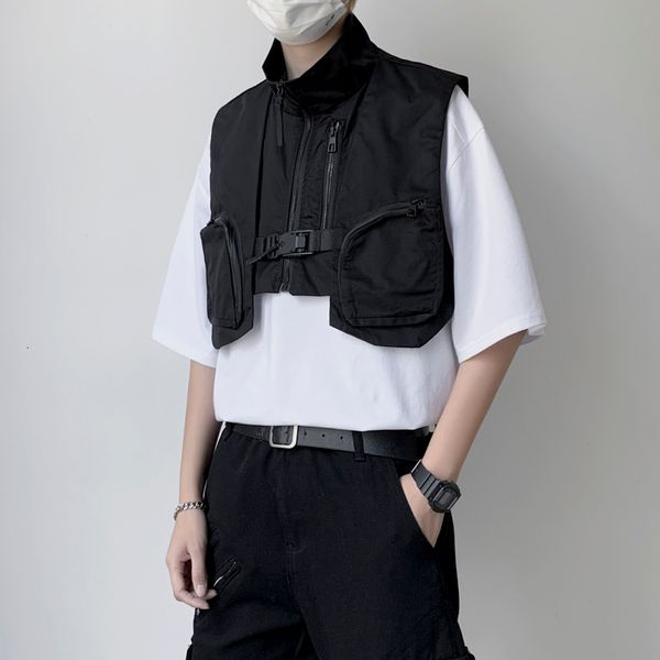 men's vests 2023 punk hip hop tactical techwear cargo vest cropped waistcoat mens street casual outerwear sleeveless jacket 230420, Black;white
men's vests 2023 punk hip hop tactical techwear cargo vest cropped waistcoat mens street casual outerwear sleeveless jacket 230420, Black;white