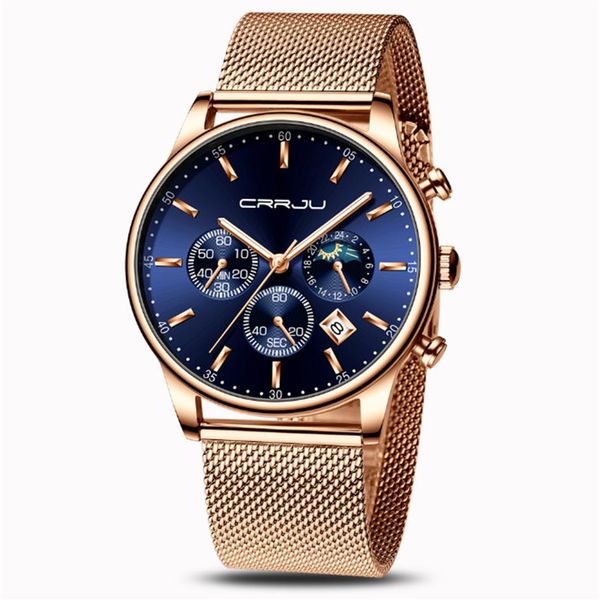 crrju 2266 quartz mens watch selling casual personality watches fashion popular student luxury wristwatches with stainless ste213n, Slivery;brown
crrju 2266 quartz mens watch selling casual personality watches fashion popular student luxury wristwatches with stainless ste213n, Slivery;brown