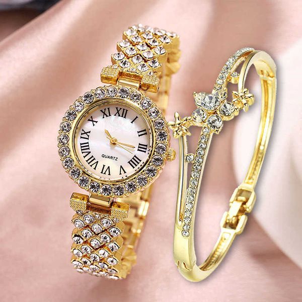 wristwatches luxury golden women watch flowers fashion ladies quartz diamond wristwatch elegant female bracelet watches 2pcs set reloj mujer, Slivery;brown
wristwatches luxury golden women watch flowers fashion ladies quartz diamond wristwatch elegant female bracelet watches 2pcs set reloj mujer, Slivery;brown