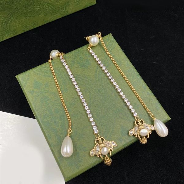 dangle earrings new fashion luxury brand designer little bee pearl tassel pendant luxury earring wedding engagement party gift 67k, Silver
dangle earrings new fashion luxury brand designer little bee pearl tassel pendant luxury earring wedding engagement party gift 67k, Silver