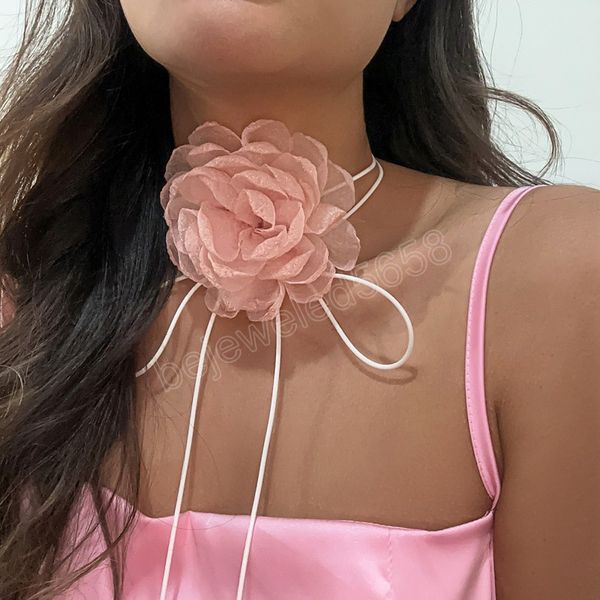 elegant romantic big flower pendant necklace for women girls party fashion choker adjustable rope necklace y2k jewelry, Golden;silver
elegant romantic big flower pendant necklace for women girls party fashion choker adjustable rope necklace y2k jewelry, Golden;silver