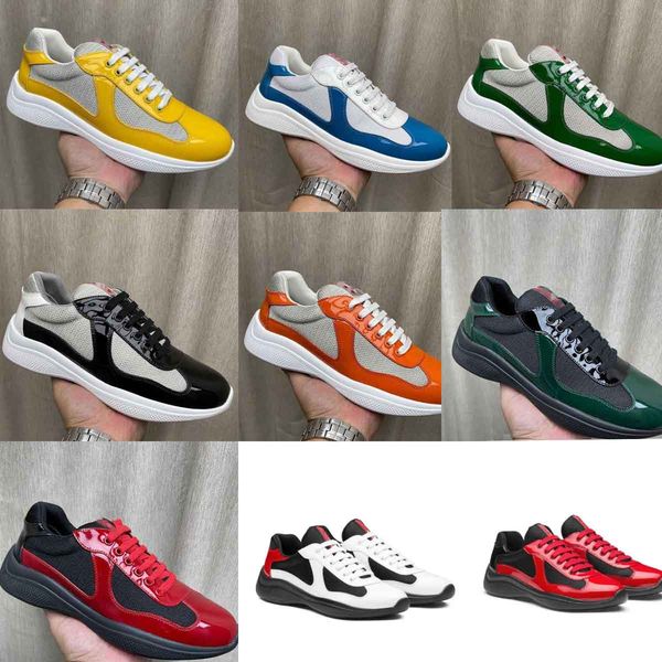 fashion men's black casual shoes america cup patent leather sneakers patent flat trainers black mesh lace-up outdoor luxury trainer sne
fashion men's black casual shoes america cup patent leather sneakers patent flat trainers black mesh lace-up outdoor luxury trainer sne