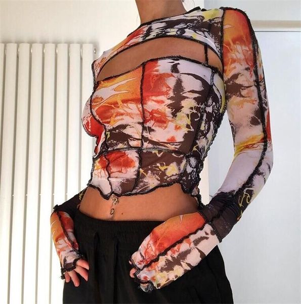 women's t shirt gothic harajuku print mesh t shirt hollow out long sleeve pullover tee y2k fairy grunge vintage women fall crop 230419, White
women's t shirt gothic harajuku print mesh t shirt hollow out long sleeve pullover tee y2k fairy grunge vintage women fall crop 230419, White