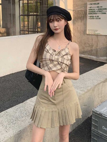 women's tanks camis cute bowknot sling women's short adjustable shoulder strap plaid camisole music festival, White
women's tanks camis cute bowknot sling women's short adjustable shoulder strap plaid camisole music festival, White