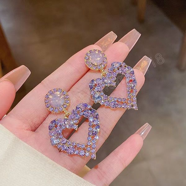fashion 925 silver needle purple heart dangle earrings for women ins style banquet wedding jewelry accessories anniversary gift
fashion 925 silver needle purple heart dangle earrings for women ins style banquet wedding jewelry accessories anniversary gift