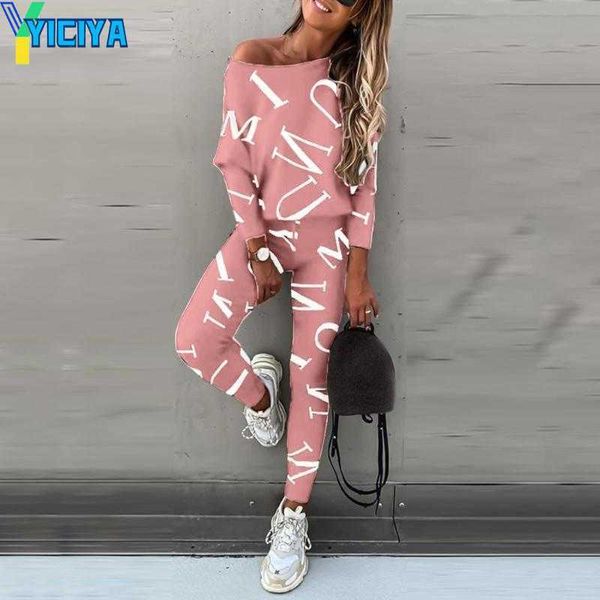 yiciya women's two piece pants sportswear set off shoulder tracksuit long sleeve blouse skinny sports suit female clothing, White
yiciya women's two piece pants sportswear set off shoulder tracksuit long sleeve blouse skinny sports suit female clothing, White