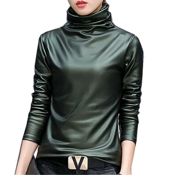 men's swimwear plus size 4xl women blouse elegent turtleneck long sleeve shirt female autumn winter pu leather blusas femininas 23042
men's swimwear plus size 4xl women blouse elegent turtleneck long sleeve shirt female autumn winter pu leather blusas femininas 23042