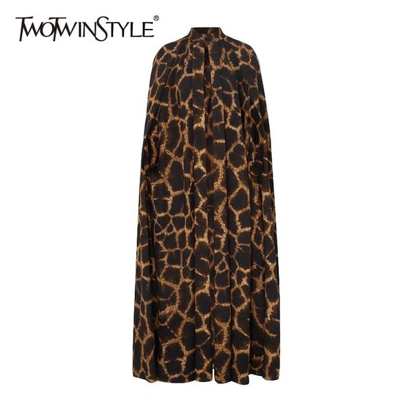 raincoats twotwinstyle loose print leopard trench for women stand collar long sleeve casual vintage windbreaker female fashion new, Black
raincoats twotwinstyle loose print leopard trench for women stand collar long sleeve casual vintage windbreaker female fashion new, Black