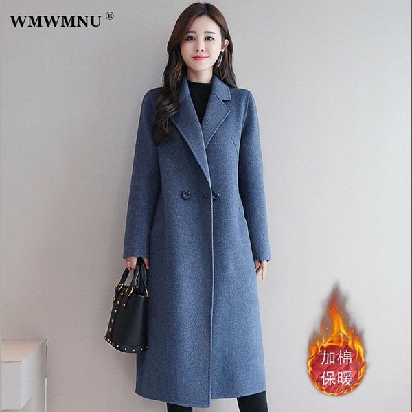 fur korean fashion midlength woolen coat women winter thick warm elegant notched collar jacket casual loose solid classic overcoat, Black
fur korean fashion midlength woolen coat women winter thick warm elegant notched collar jacket casual loose solid classic overcoat, Black