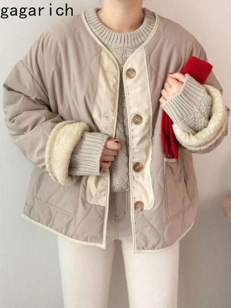 leather gagarich women parkas japanese retro casual autumn winter versatile diamond lattice loose lamb wool coat jacket both sides, Black
leather gagarich women parkas japanese retro casual autumn winter versatile diamond lattice loose lamb wool coat jacket both sides, Black
